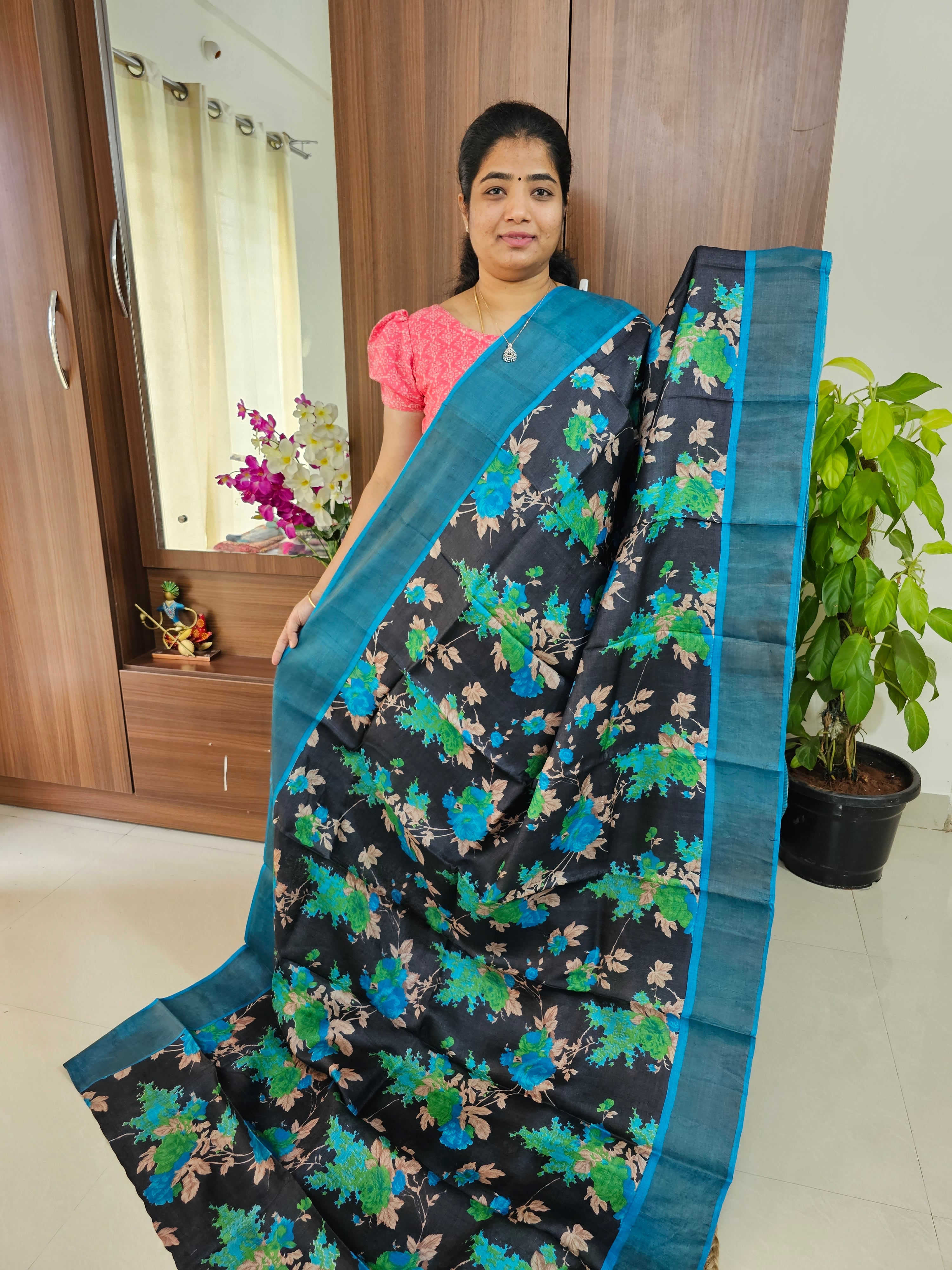 Pochampally #ikkat #Silk ( #Pattu ) #floral #print #Sarees Available for  ready to Ship. | Fashion, Saree, Sari