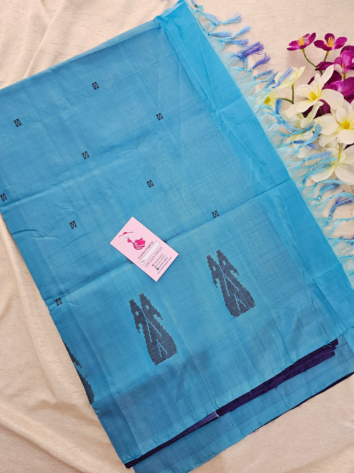 Violet with Blue Pallu Handwoven Chinnalampattu Saree