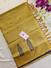 Deep Brown with Brown Pallu Handwoven Chinnalampattu Saree