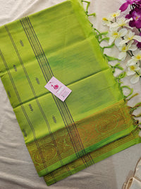 Purple with Green Chinnalampattu Small Border Saree