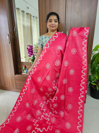 Bhagalpuri Silk Viscous with Batik Prints - Pink