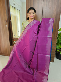 Semi Raw Silk - Purple with Blue