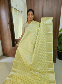 Classy Semi Banarasi Silk Sarees Pastel Shades - Yellow