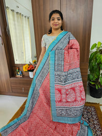 Semi Chanderi Saree - Red