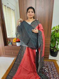 Semi Chanderi Saree -  Red