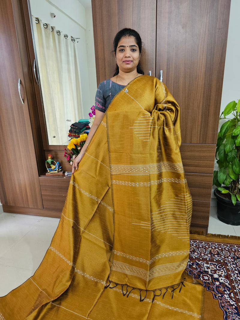 Semi Raw Silk - Monochrome Golden Yellow