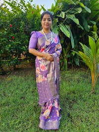 Silk Georgette Saree - Lavender