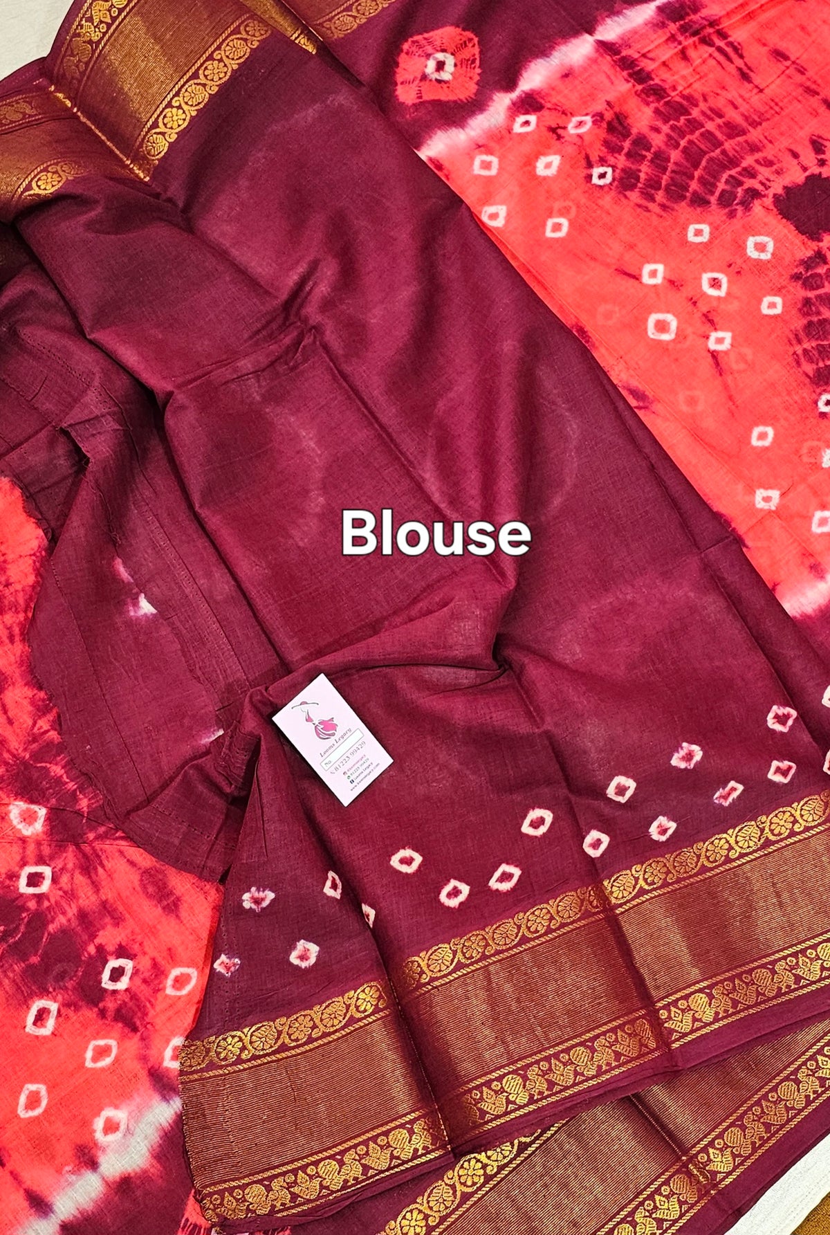 Madurai Sungadi Cotton Saree with Big Borders  - Peachish Pink with Maroon