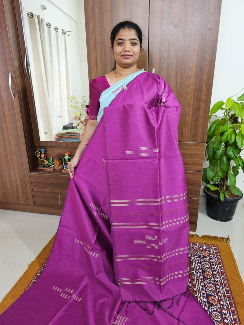 Semi Raw Silk - Monochrome Purple