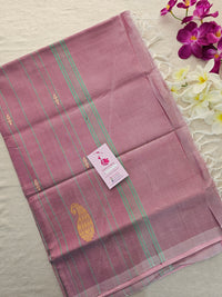 Pink with Dark Onion Pink Pallu Handwoven Chinnalampattu Saree