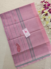 Grey with Pink Handwoven Chinnalampattu Saree