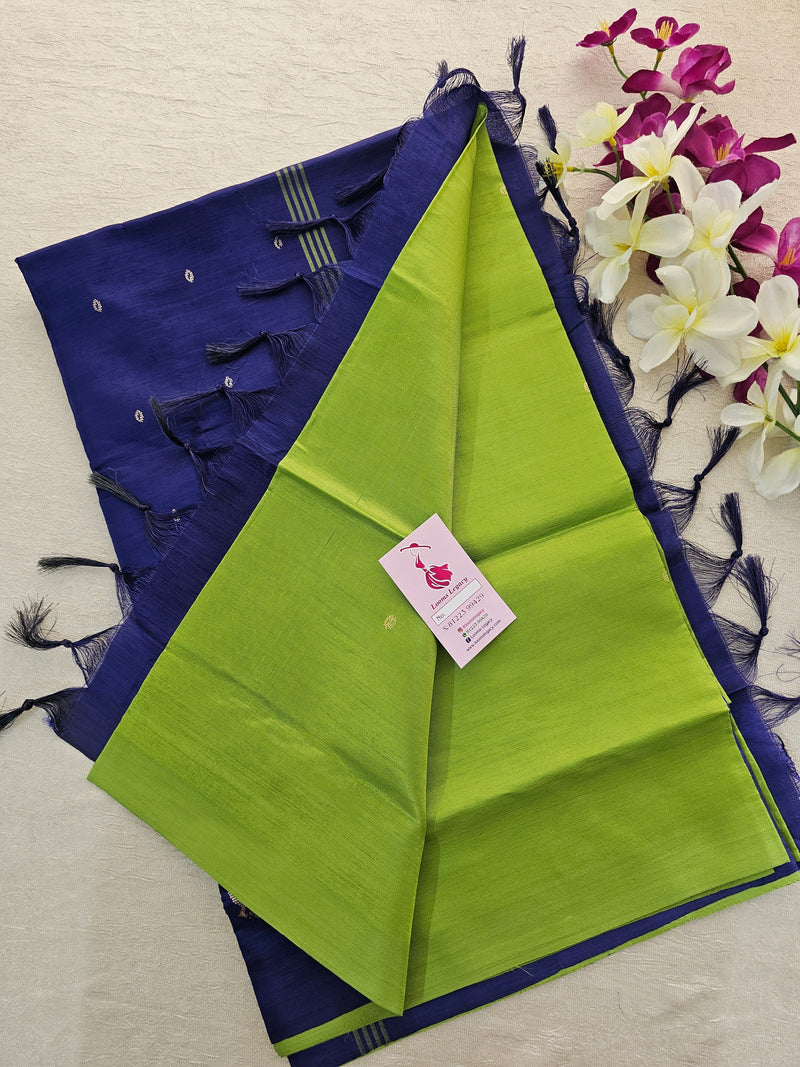 Green with Blue Handwoven Chinnalampattu Saree