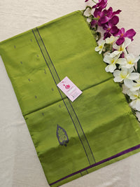 Purple with Green Handwoven Chinnalampattu Saree