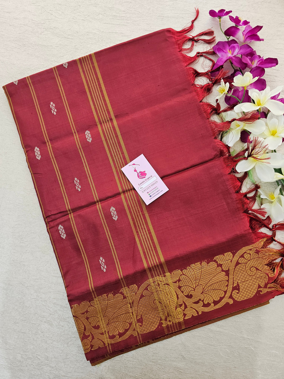 Parrot Green with Maroon Pink Pallu Chinnalampattu Small Border Saree