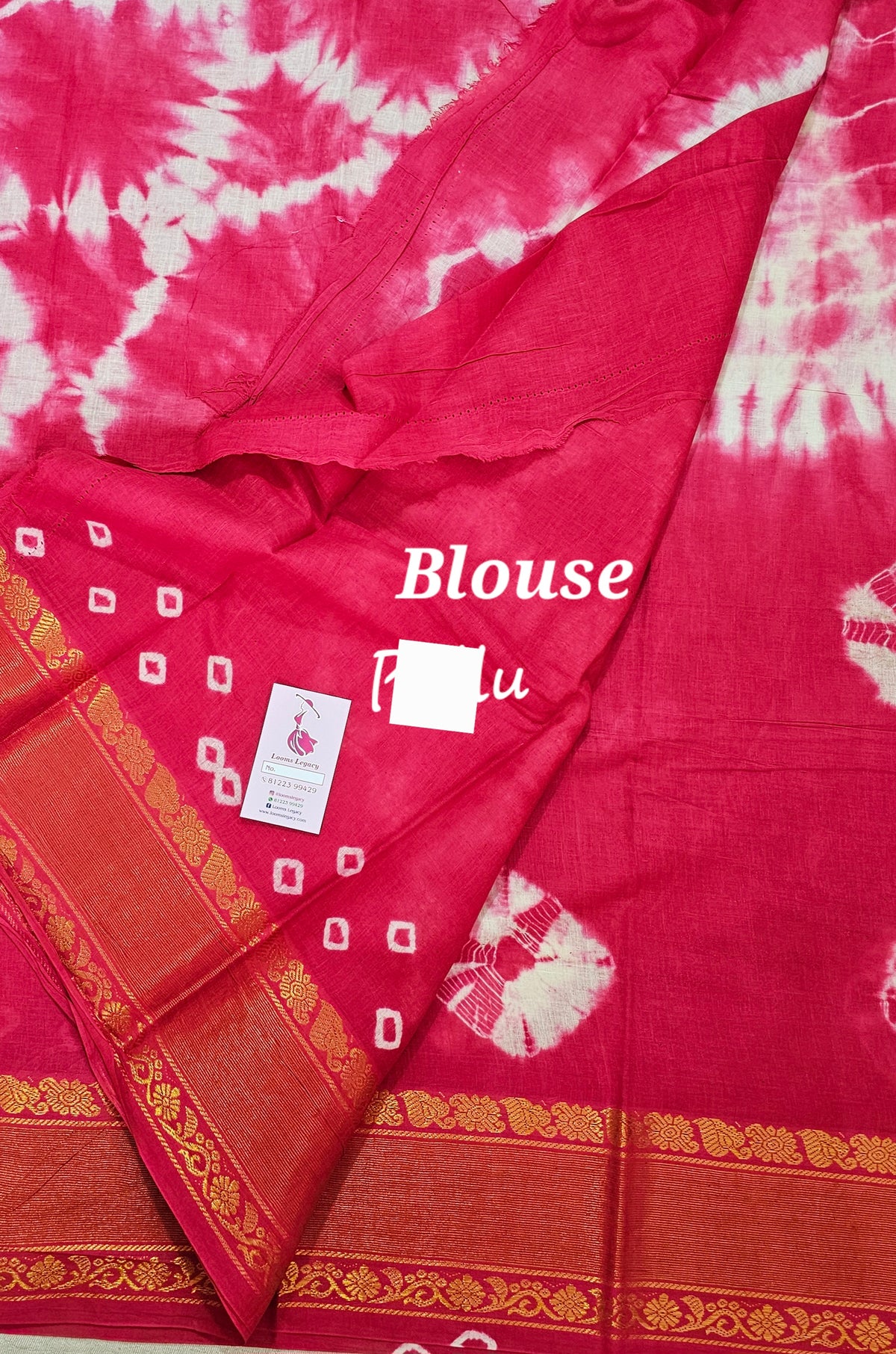 Madurai Sungadi Cotton Saree with Small Borders - Monochrome Pink