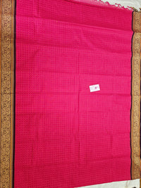 Pink with Purple Lakshadeepam Pattern Kanchi Cotton Sarees