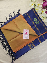 Dual Shade Green cum Brown and Blue  Chinnalampattu Saree with Blouse