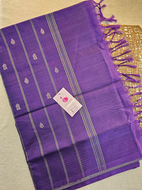 Green with Violet Handwoven Chinnalampattu Saree