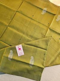 Green with Grey Handwoven Chinnalampattu Saree