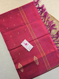 Green with Maroon  Pallu Handwoven Chinnalampattu Saree