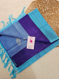 Violet with Blue Pallu Handwoven Chinnalampattu Saree