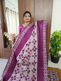 Bhagalpuri Silk Viscous with Sequence Weaving Pallu -Dark Purple