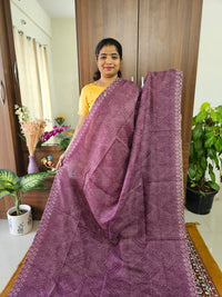 Linen Cotton with Kalamkari Pallu - Purple