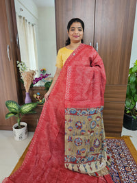 Linen Cotton with Kalamkari Pallu - Peach