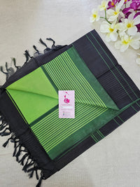 Green with Brown Pallu Handwoven Chinnalampattu Saree