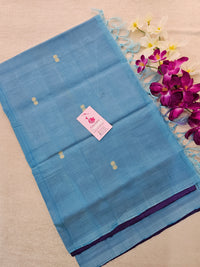 Violet with Blue Pallu Handwoven Chinnalampattu Saree