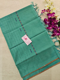 Copper Shade with Sea Green Pallu Handwoven Chinnalampattu Saree