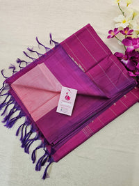 Pink with Magenta Pink Pallu Handwoven Chinnalampattu Saree