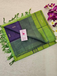 Purple with Green Pallu  Handwoven Chinnalampattu Saree