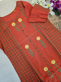 Soft Cotton Kurti - Dark Orange