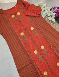 Soft Cotton Kurti - Dark Orange