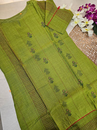 Silk Work Kurti - Green