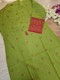 Soft Cotton Kurti - Green