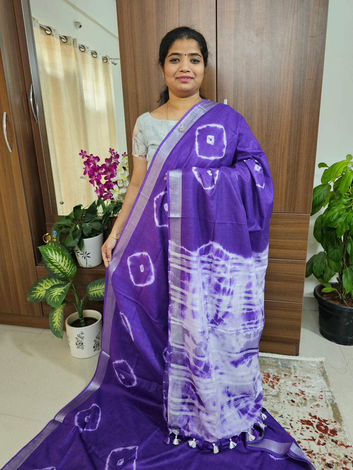 Bhagalpuri Silk Viscous - Purple