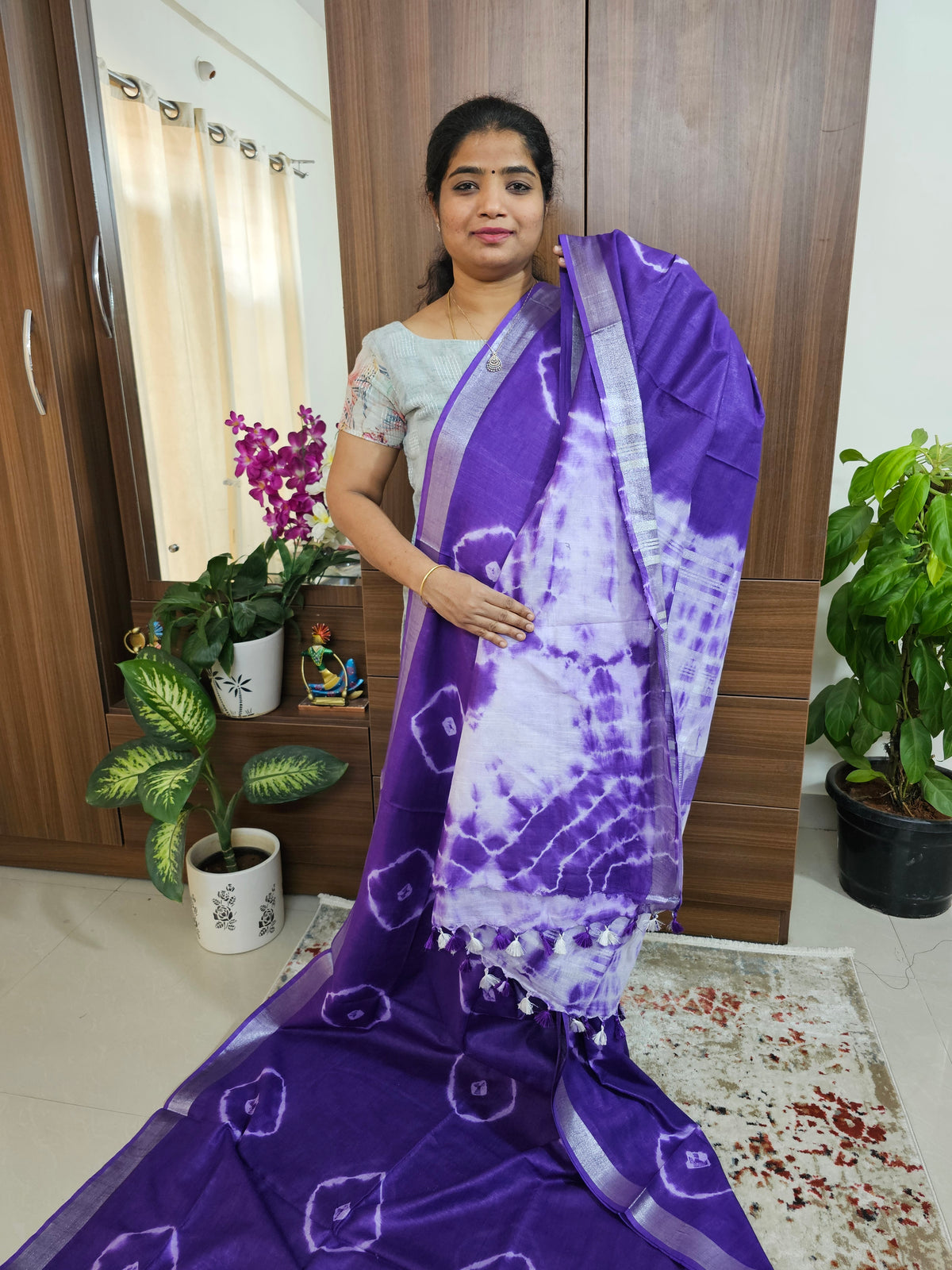 Bhagalpuri Silk Viscous - Purple