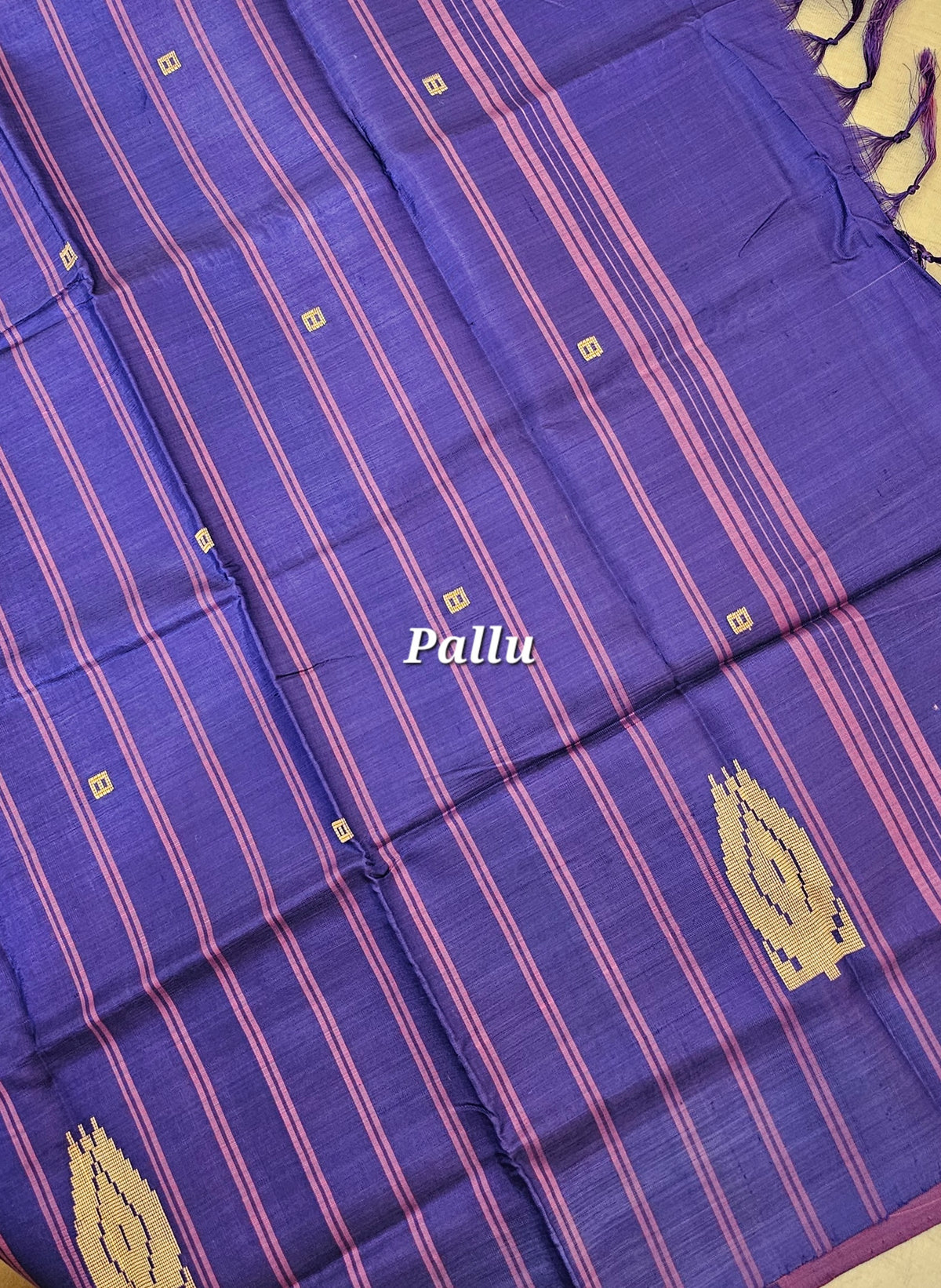 Pink with Royal Blue Handwoven Chinnalampattu Saree