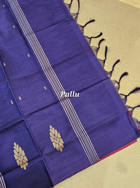 Magenta Pink with Violet Handwoven Chinnalampattu Saree