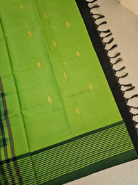 Green with Black Handwoven Chinnalampattu Saree