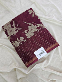 Pure Chanderi Butter Silk - Maroon