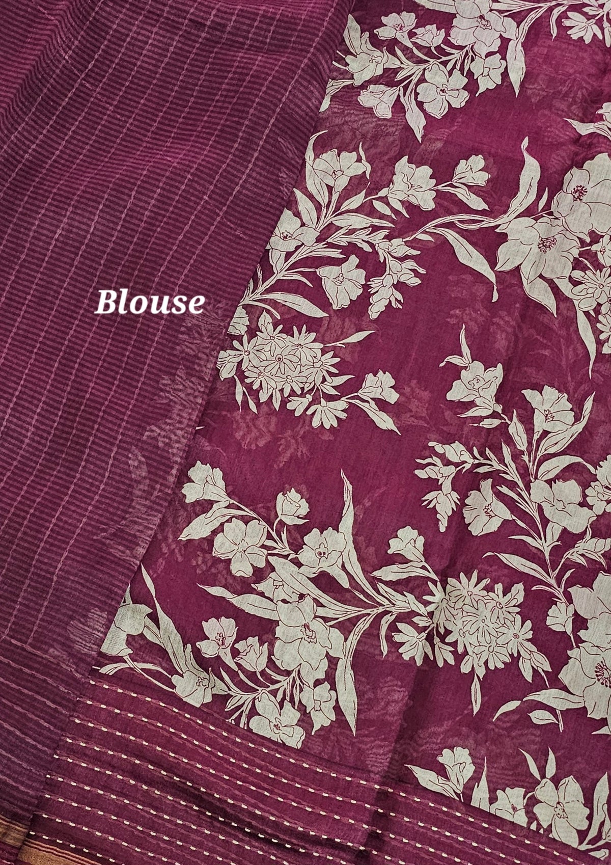 Pure Chanderi Butter Silk - Maroon