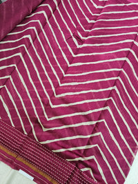 Pure Chanderi Butter Silk - Dark Pink