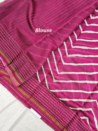 Pure Chanderi Butter Silk - Dark Pink