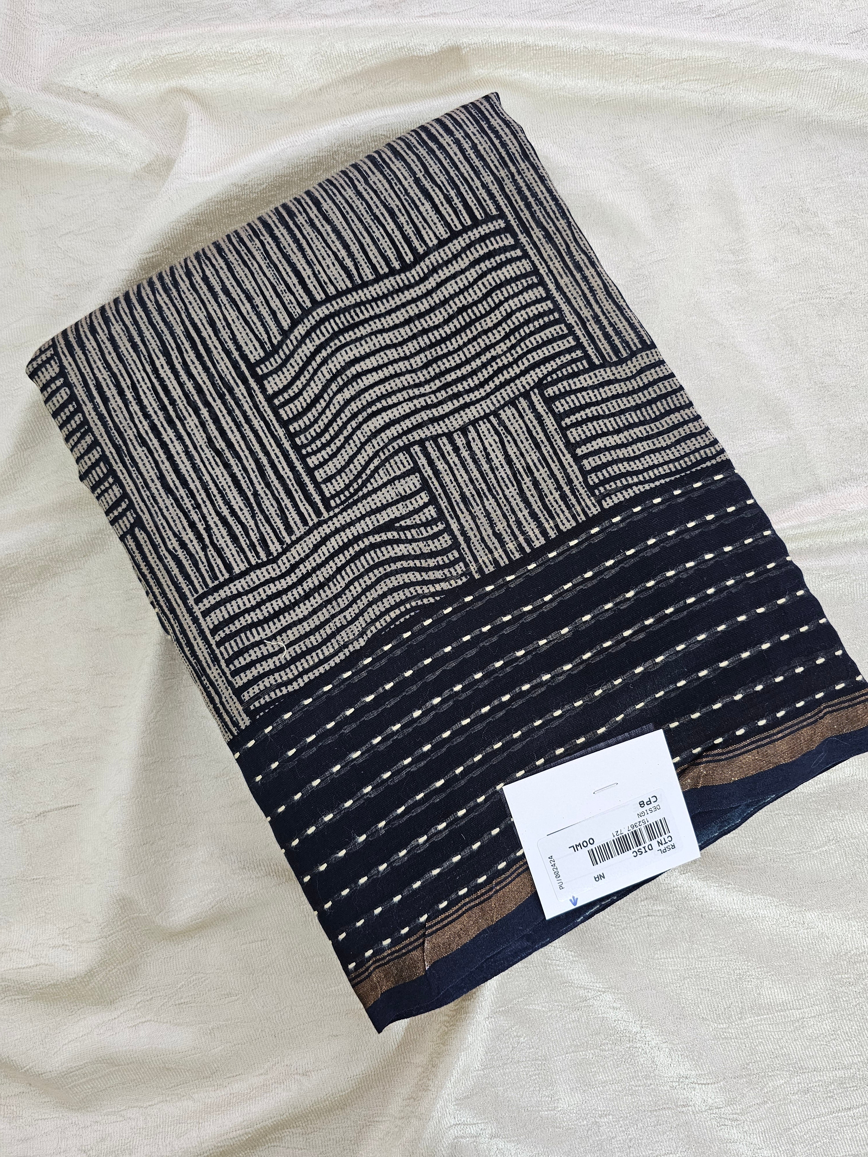 Pure Chanderi Butter Silk - Dark Blue – Looms Legacy