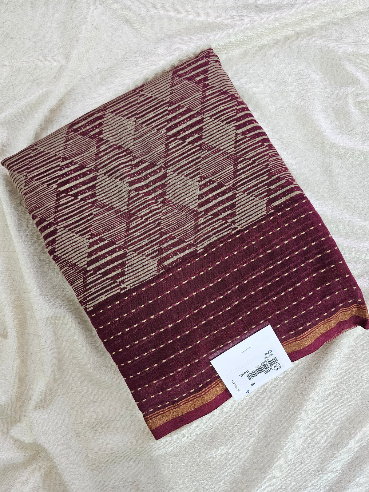 Pure Chanderi Butter Silk - Maroon