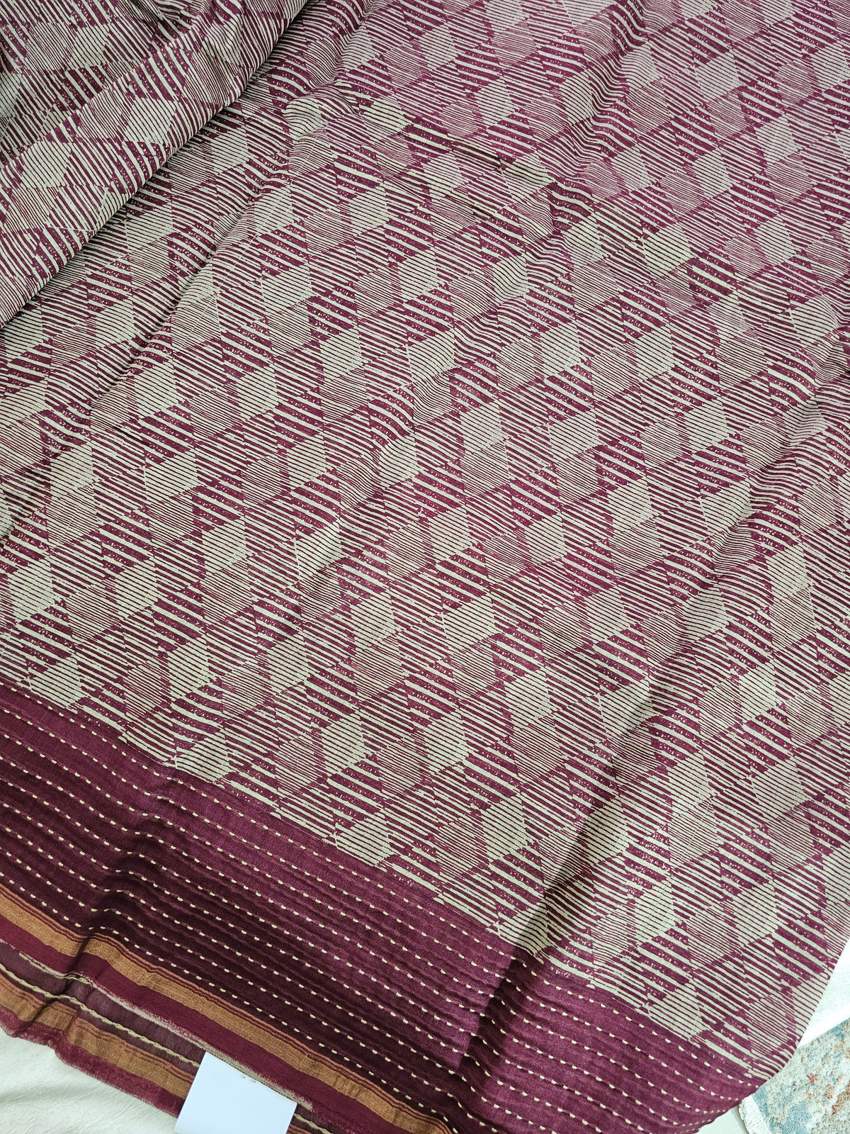 Pure Chanderi Butter Silk - Maroon