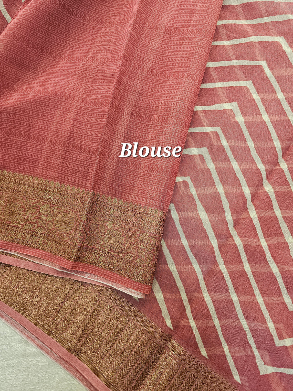 Pure Chanderi Butter Silk - Peach